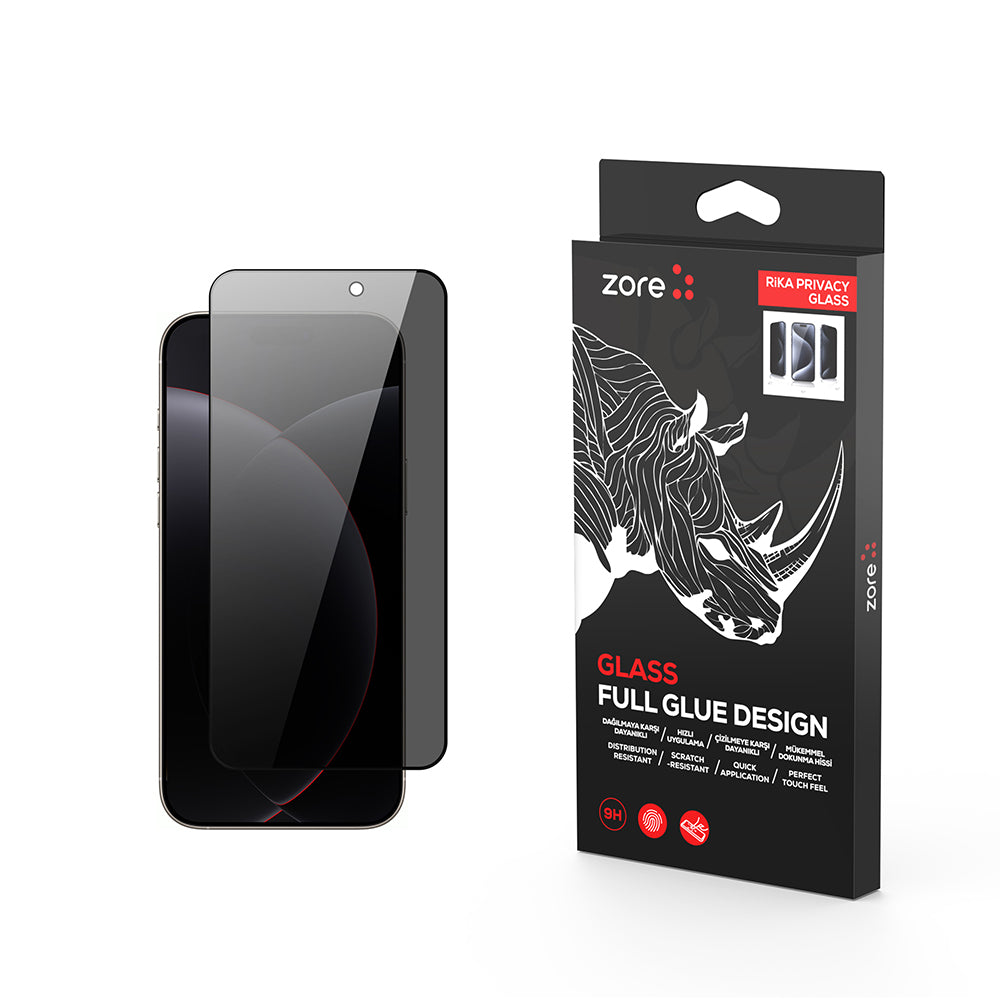 Cepax iPhone 17 Pro Rika Premium Privacy Temperli Cam Ekran Koruyucu Cepax iPhone 17 Pro Rika Premium Privacy Temperli Cam Ekran Koruyucu